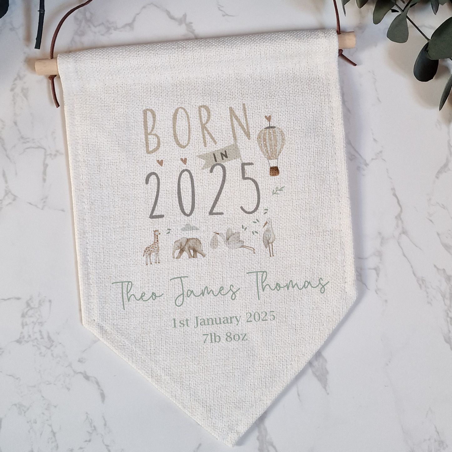 Born in 2025 Pennant Flag
