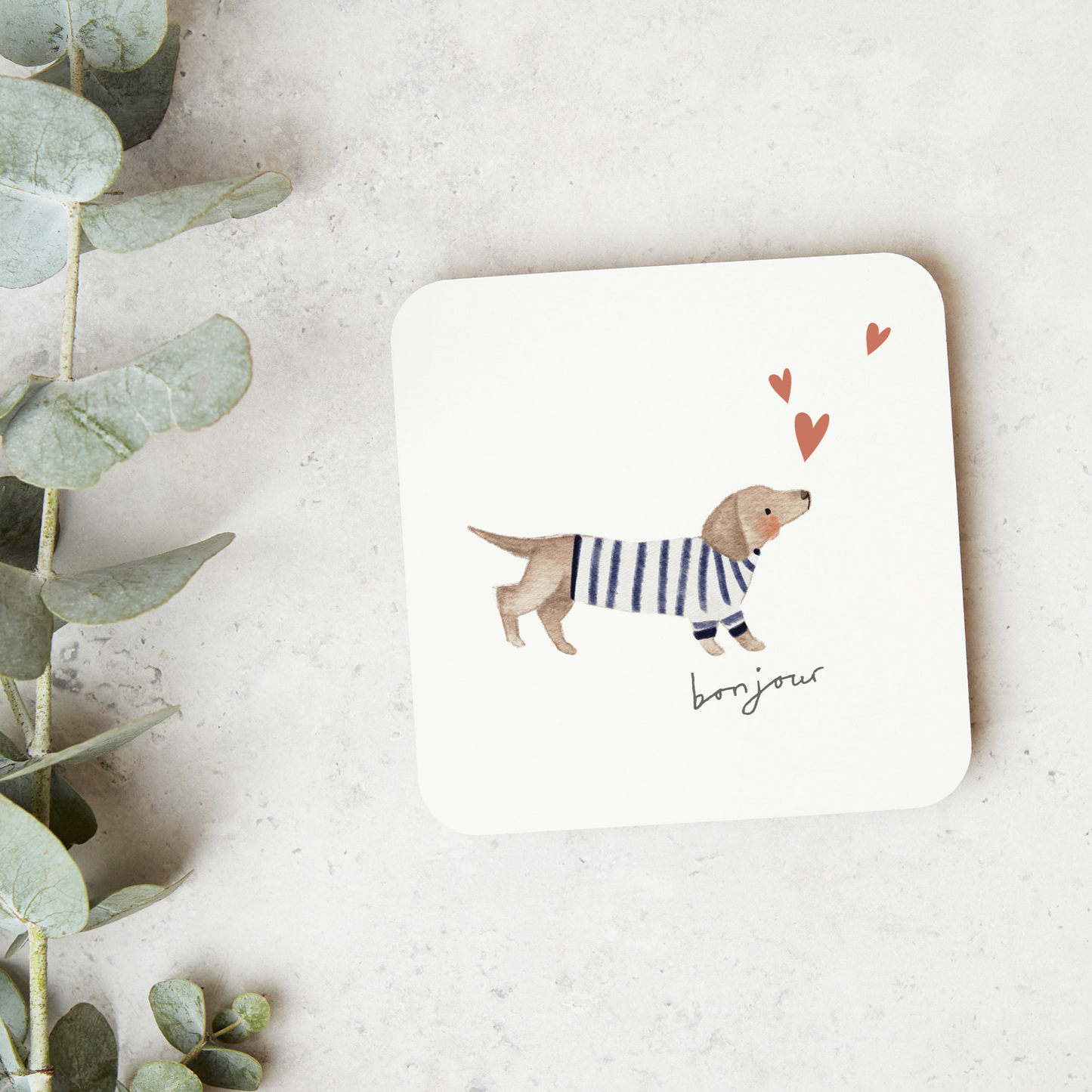 Cute Dachshund Drinks Coaster