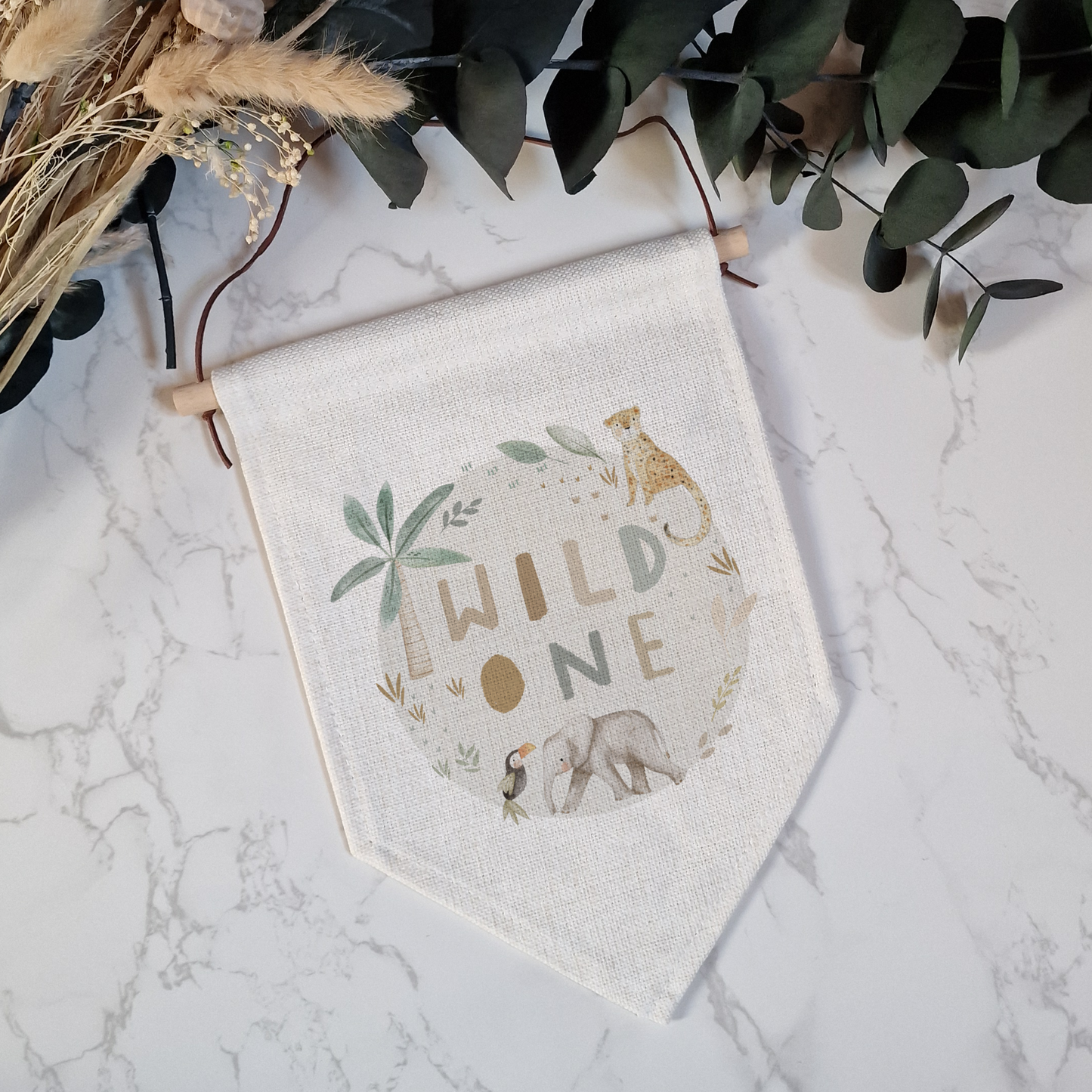 Wild One Circle Pennant Flag