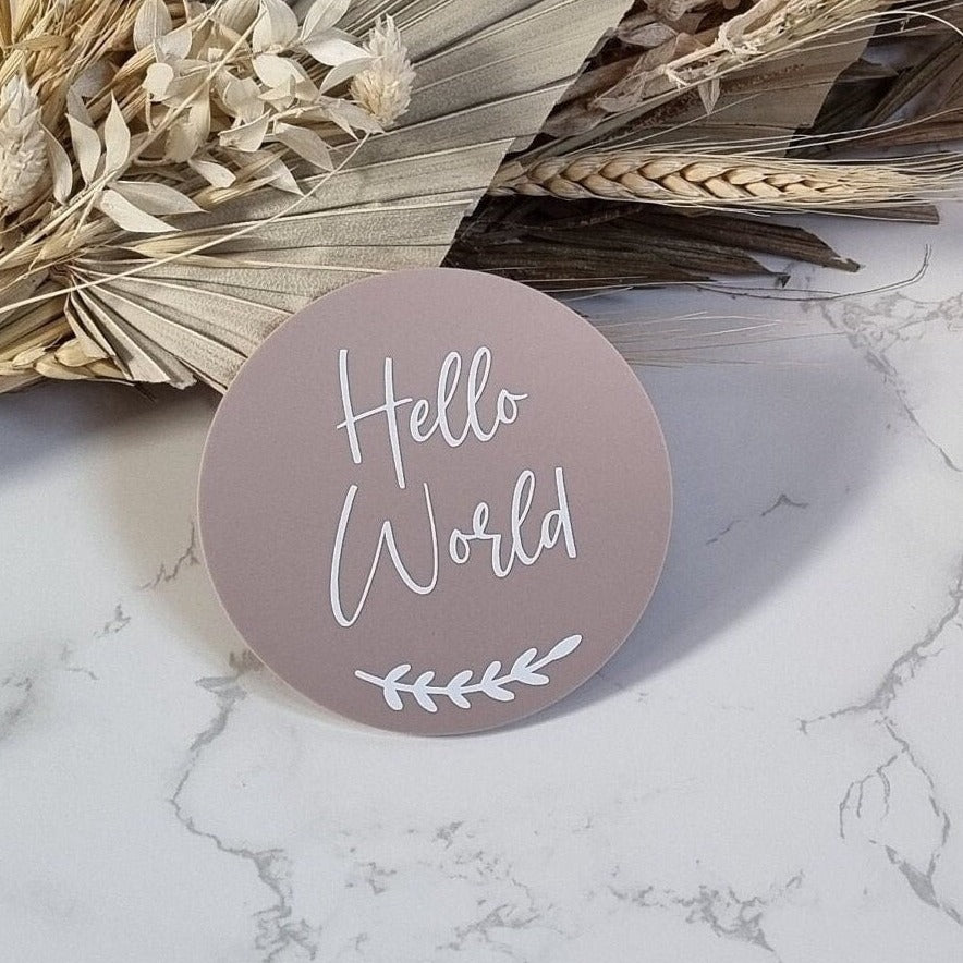 Hello World Acrylic Round