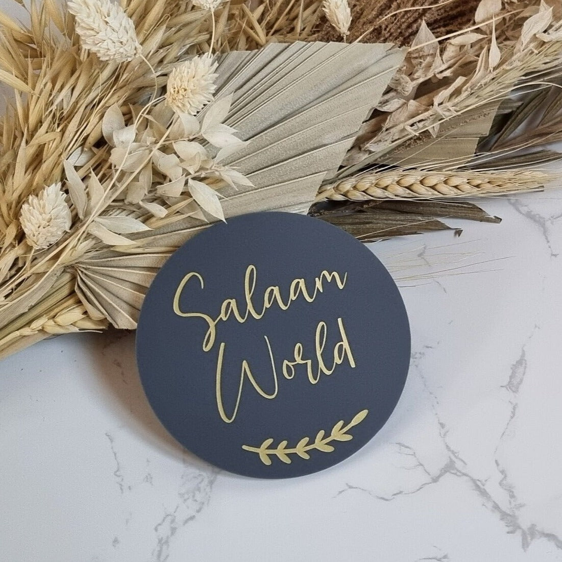 Salaam World Announcement Plaque Petite Souris Creations