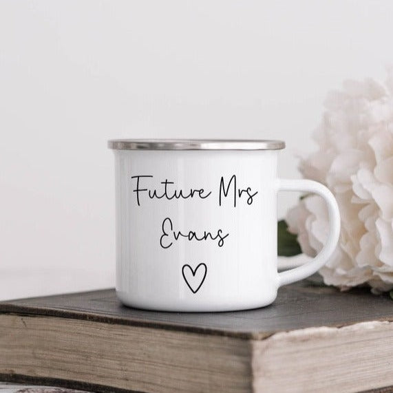 Future Mrs Enamel Mug Petite Souris Creations