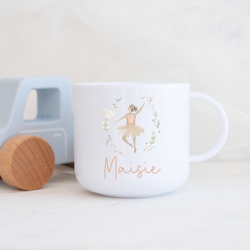 Personalised Ballerina Children's Polymer Mug Petite Souris Creations