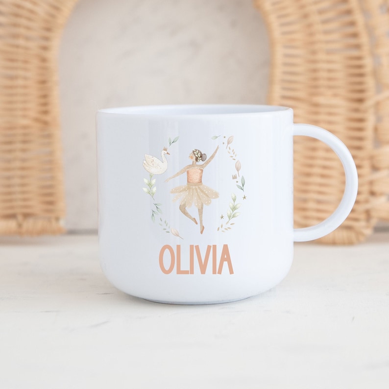 Personalised Ballerina Children's Polymer Mug Petite Souris Creations