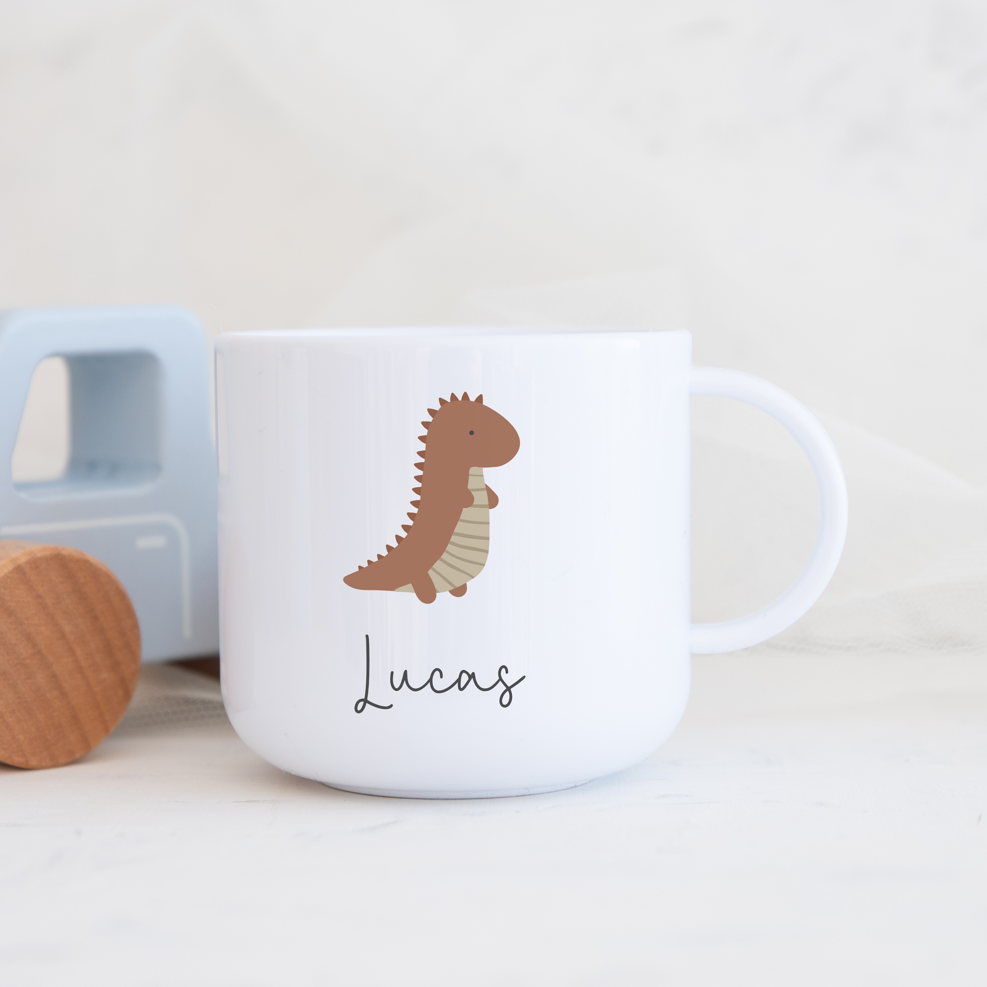 Personalised Boho Dinosaur Children's Polymer Mug Petite Souris Creations