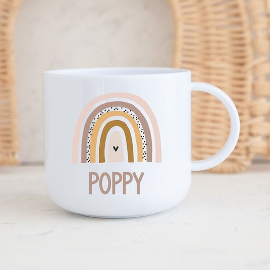 Boho Rainbow Personalised Polymer Cup