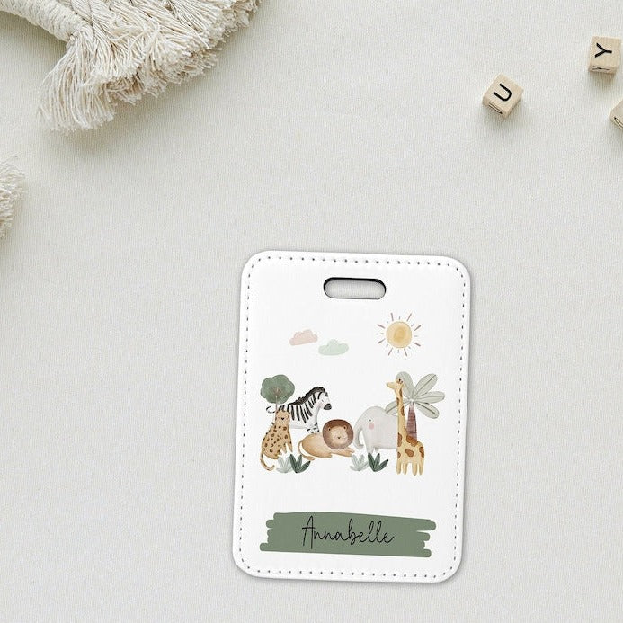 Personalised Children's Jungle Safari Animals Passport Cover Petite Souris Creations