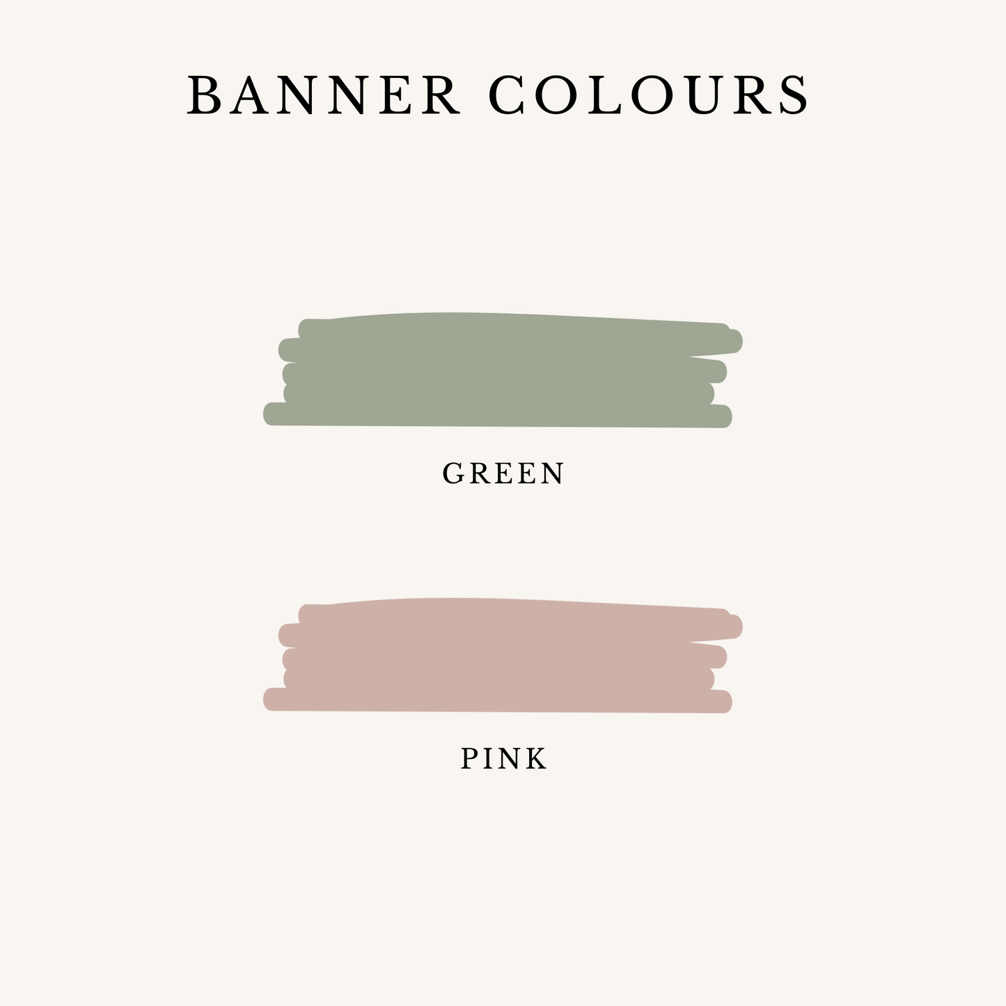 three different shades of pink, green, and pink