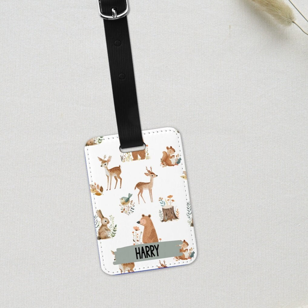 Personalised Children's Woodland Animals Passport Cover