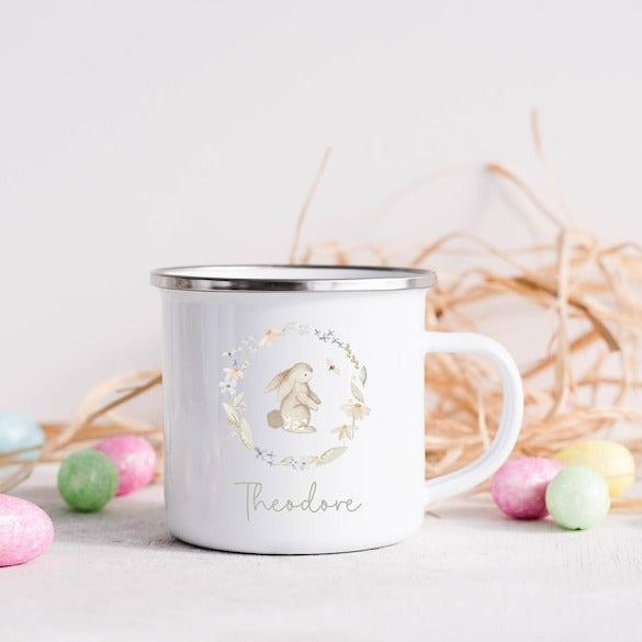 Easter Bunny Enamel Mug