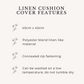 a poster with instructions for a line cushion cover features