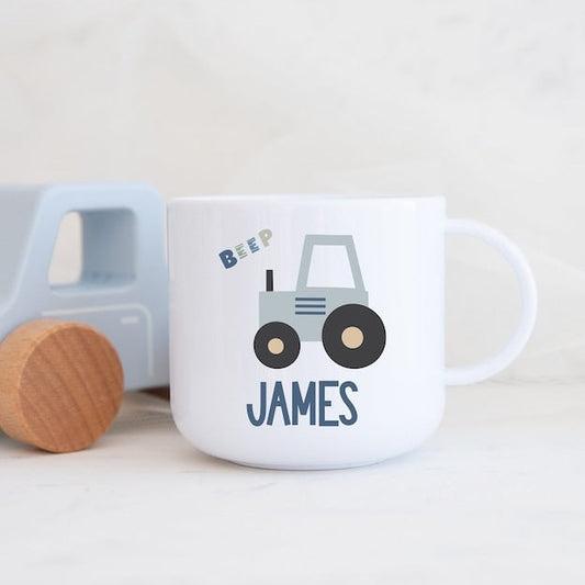 Blue Tractor Polymer Mug