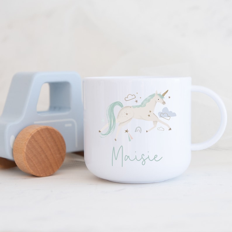 Personalised Unicorn Children's Polymer Mug Petite Souris Creations