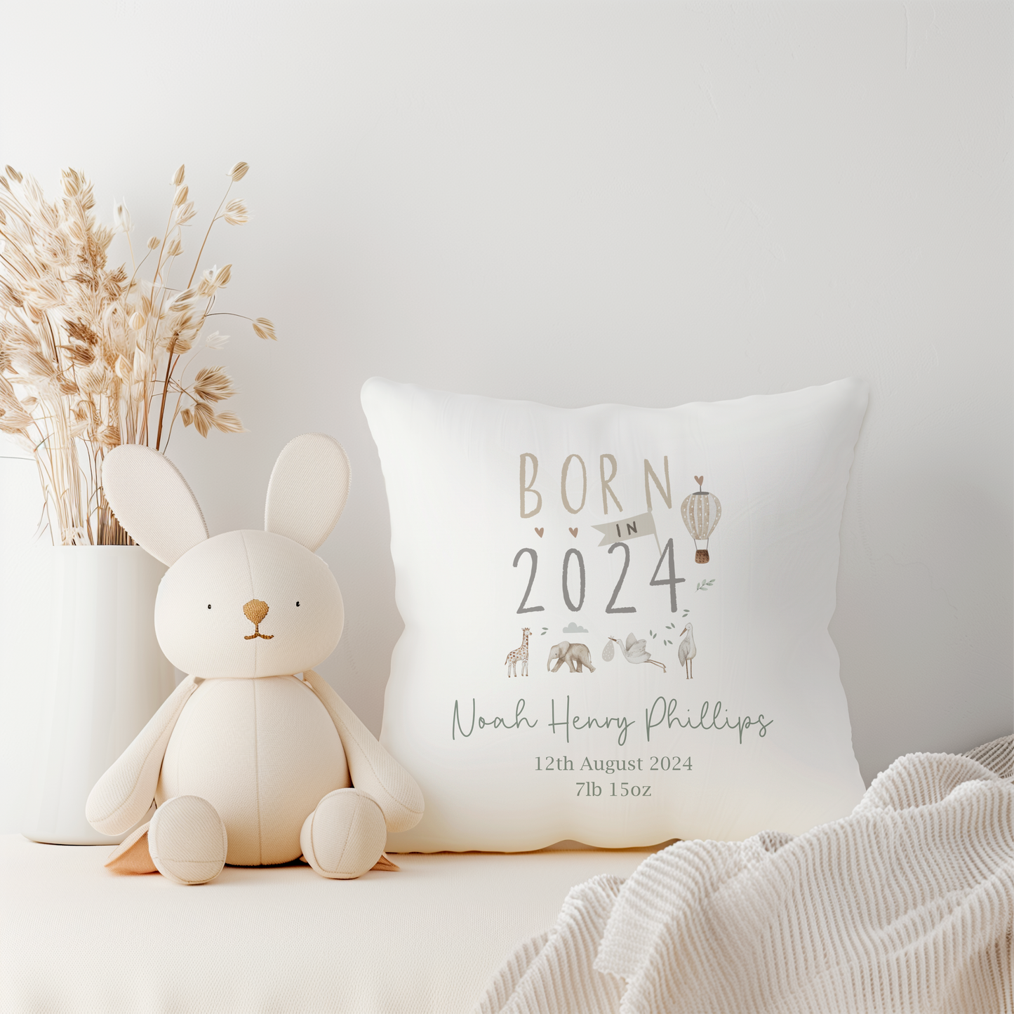 Born in 2024 Cushion Cover