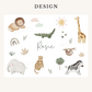 Jungle Animals 500ml Water Bottle