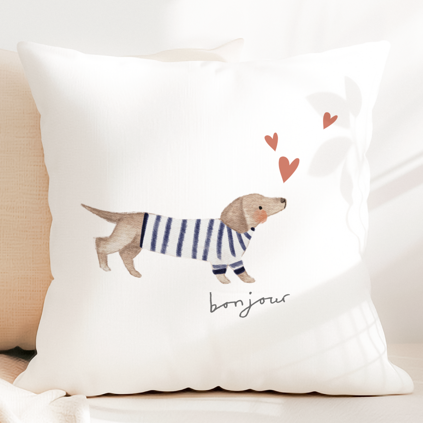 Cute Dachshund Cushion Cover