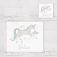 Personalised Unicorn Children's Placemat and Coaster