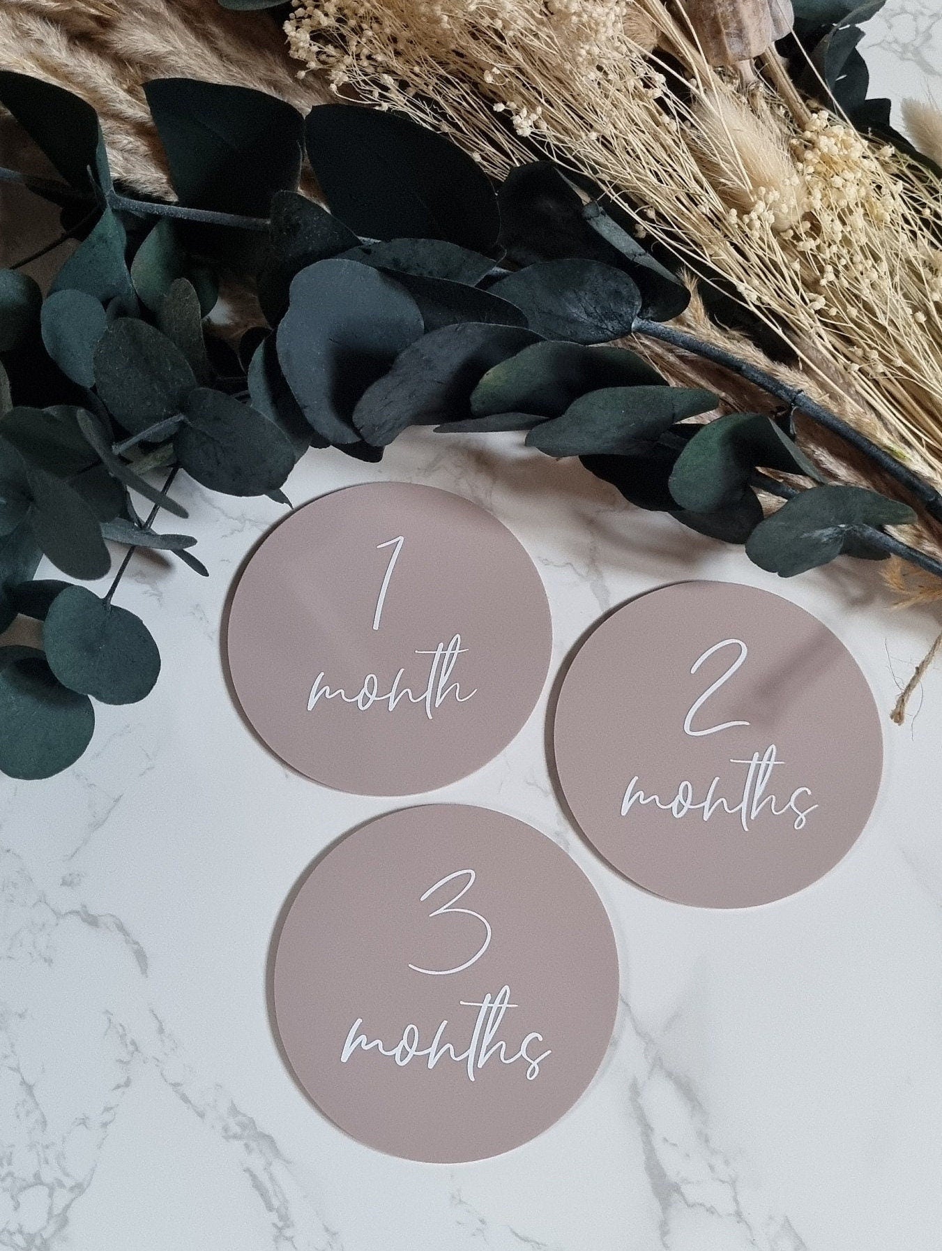 Acrylic Round Circle Monthly Milestone Set