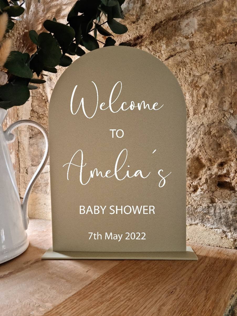 Baby Shower Acrylic Welcome Sign Petite Souris Creations