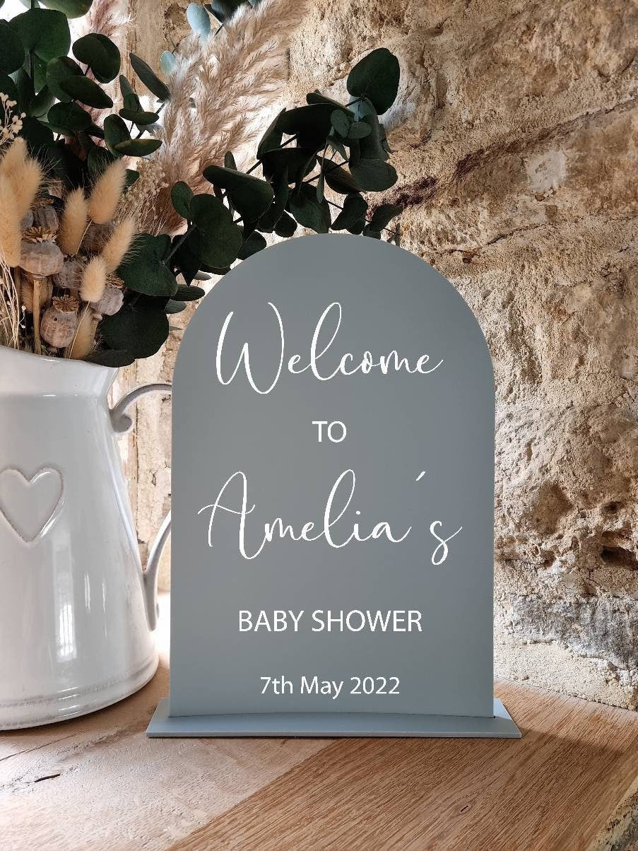 A4 Baby Shower Arch Acrylic Sign