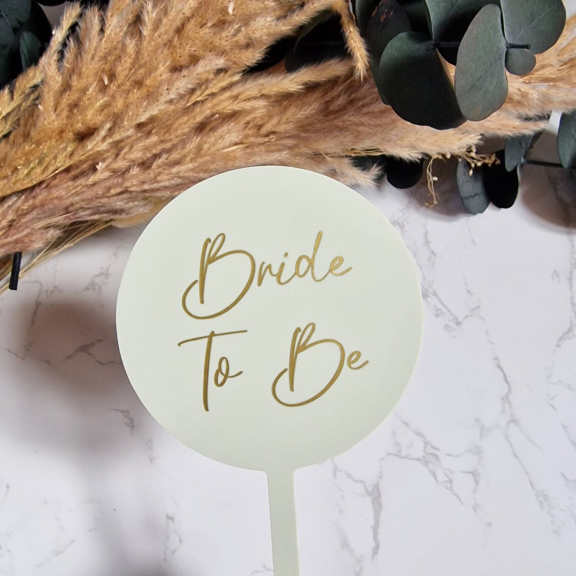 Bride to Be Acrylic Cake Topper