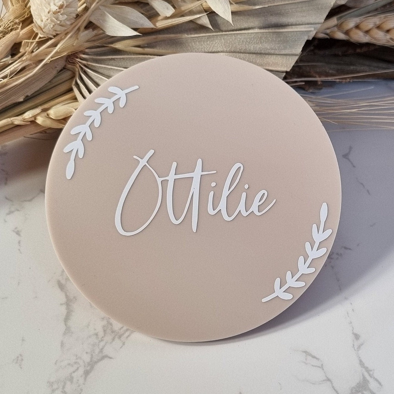 Personalised Baby Name Announcement Plaque Petite Souris Creations