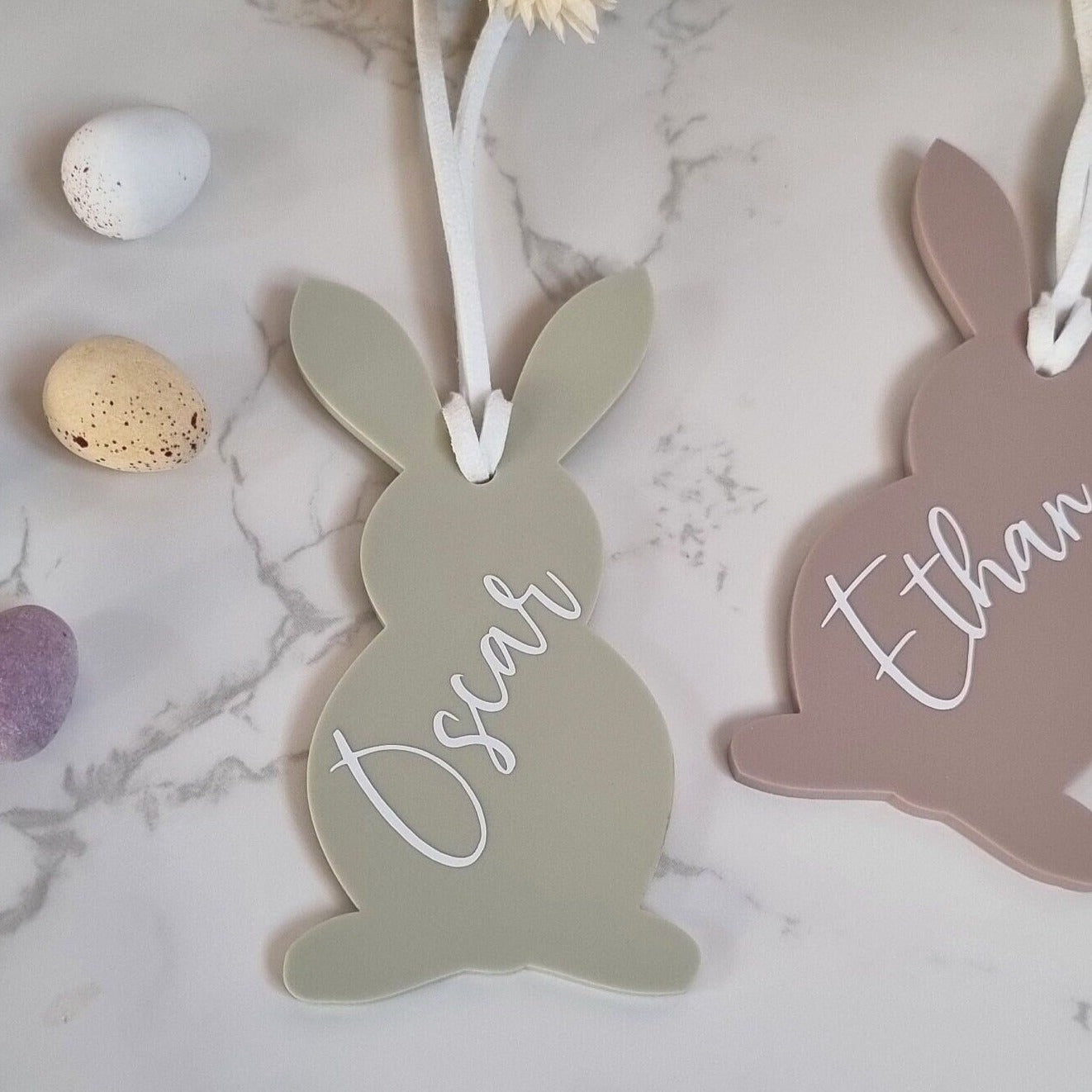 Personalised Easter Bunny Basket Tag Petite Souris Creations