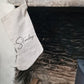 Personalised Minimalist Linen Christmas Stocking Petite Souris Creations