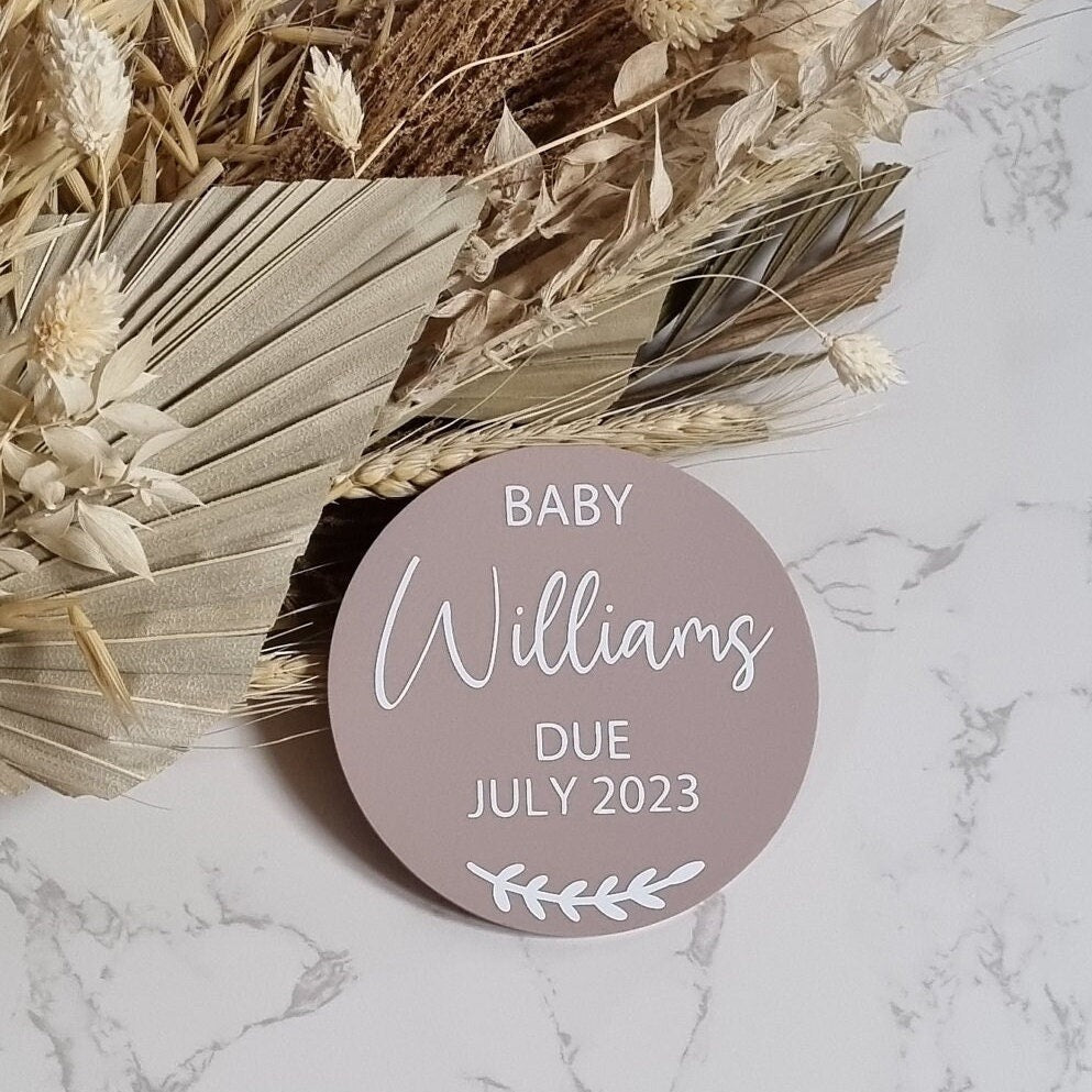 Personalised Pregnancy Announcement Plaque Petite Souris Creations