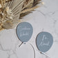 Salaam World Two Baby Announcement Balloon Petite Souris Creations
